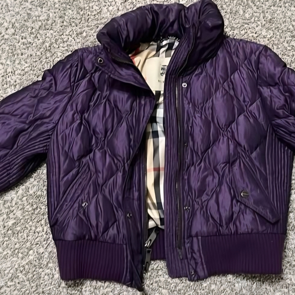 Burberry Purple Quilted Jacket